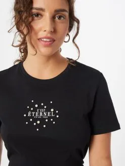 ONLY T-shirts Shirt Kita Dames Zwart -ONLY Elegant winkel 613facf0fbc435749b02913d43f64a95