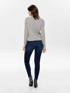 ONLY Fijngebreide Truien Trui Florida Dames Grijs -ONLY Elegant winkel 6183e33c057825365c2efd92d07e7368