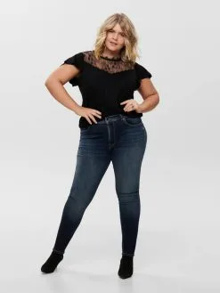 ONLY CARMAKOMA Jeans Skinny Jeans Carmaya Dames Nachtblauw -ONLY Elegant winkel 62274de3d665d0d3068eec5d76fa7b43