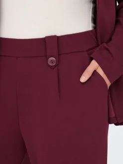 ONLY CARMAKOMA Pantalons Wide Leg Broek Dames Bourgogne -ONLY Elegant winkel 6240bc9762a127d9d661611ccc9d366a
