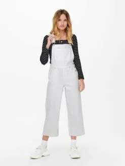 ONLY Driekwart Broeken Regular Tuinbroek Dames Wit -ONLY Elegant winkel 62cb1b9ccfca41b934939498f39b14c9