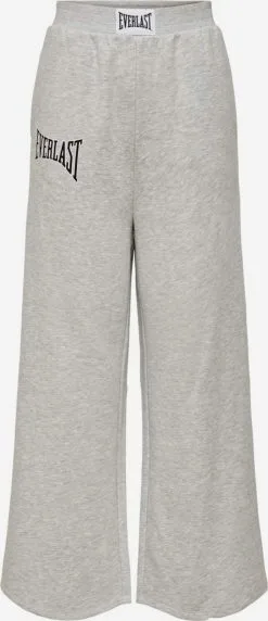 ONLY Sweatpants Wide Leg Broek Dames Lichtgrijs