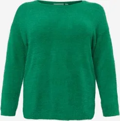 ONLY CARMAKOMA Basic Truien Trui PIUMO Dames Grasgroen