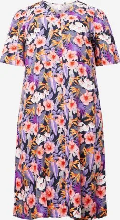 ONLY CARMAKOMA Blousejurken Blousejurk Nova Ella Dames Navy