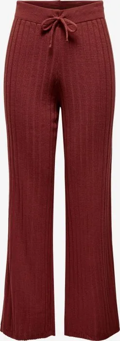 ONLY Pantalons Loosefit Broek Tessa Dames Roestrood