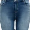 ONLY CARMAKOMA Denim Shorts Slimfit Jeans Laola Dames Blauw