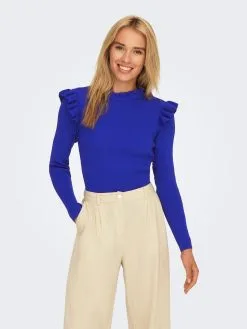 ONLY Fijngebreide Truien Trui Sia Sally Dames Donkerblauw -ONLY Elegant winkel 6720fc5c311038502b0d10817ecaa287