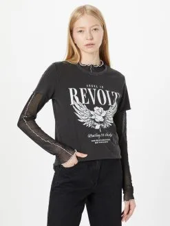 ONLY T-shirts Shirt Dames Zwart -ONLY Elegant winkel 69548c468ba4d9bb3321c7e23bffd379