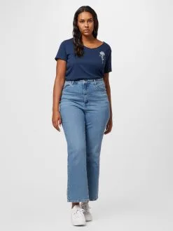 ONLY CARMAKOMA T-shirts Shirt QUOTE Dames Enziaan -ONLY Elegant winkel 6a432e287076109c22ffbfd46a126b80