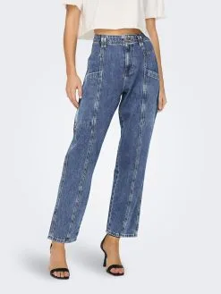 ONLY Straight Regular Cargojeans Sawyer Dames Blauw -ONLY Elegant winkel 6a8d4750a3905ebffb210c095798c19b