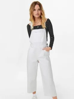 ONLY Driekwart Broeken Regular Tuinbroek Dames Wit -ONLY Elegant winkel 6b5c3de10f58c12c555a54189d09e71f