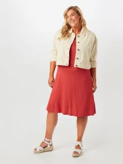 ONLY CARMAKOMA Mini Jurken Jurk FLAKE Dames Rood -ONLY Elegant winkel 6b6008ae0dbe4309a5639083add33fc5