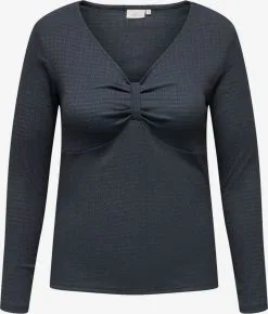 ONLY CARMAKOMA Longsleeves Shirt Dames Blauw