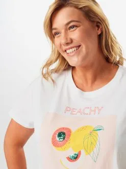 ONLY CARMAKOMA T-shirts Shirt Reli Dames Wit -ONLY Elegant winkel 6b705bd460f746fb9df615fb5691630b