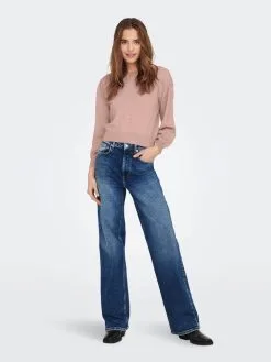 ONLY Fijngebreide Truien Trui Cozy Dames Oudroze -ONLY Elegant winkel 6b8f29159ff7ab2b6396f41f6dbe4c03