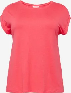 ONLY CARMAKOMA T-shirts Shirt TANTIE Dames Watermeloen Rood