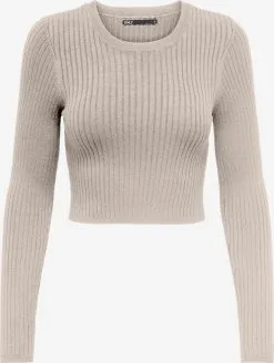 ONLY Fijngebreide Truien Trui KAROL Dames Stone Grey
