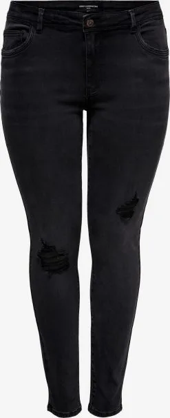 ONLY CARMAKOMA Jeans Slimfit Jeans Sally Dames Zwart