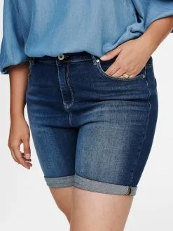ONLY CARMAKOMA Denim Shorts Slimfit Jeans Laola Dames Blauw -ONLY Elegant winkel 6d87e7e4f8d51910245ae1297571c8df