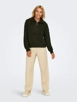 ONLY Coltruien Trui BAKER Dames Donkergroen -ONLY Elegant winkel 6e78beac60020df8fe6859221ad05afb