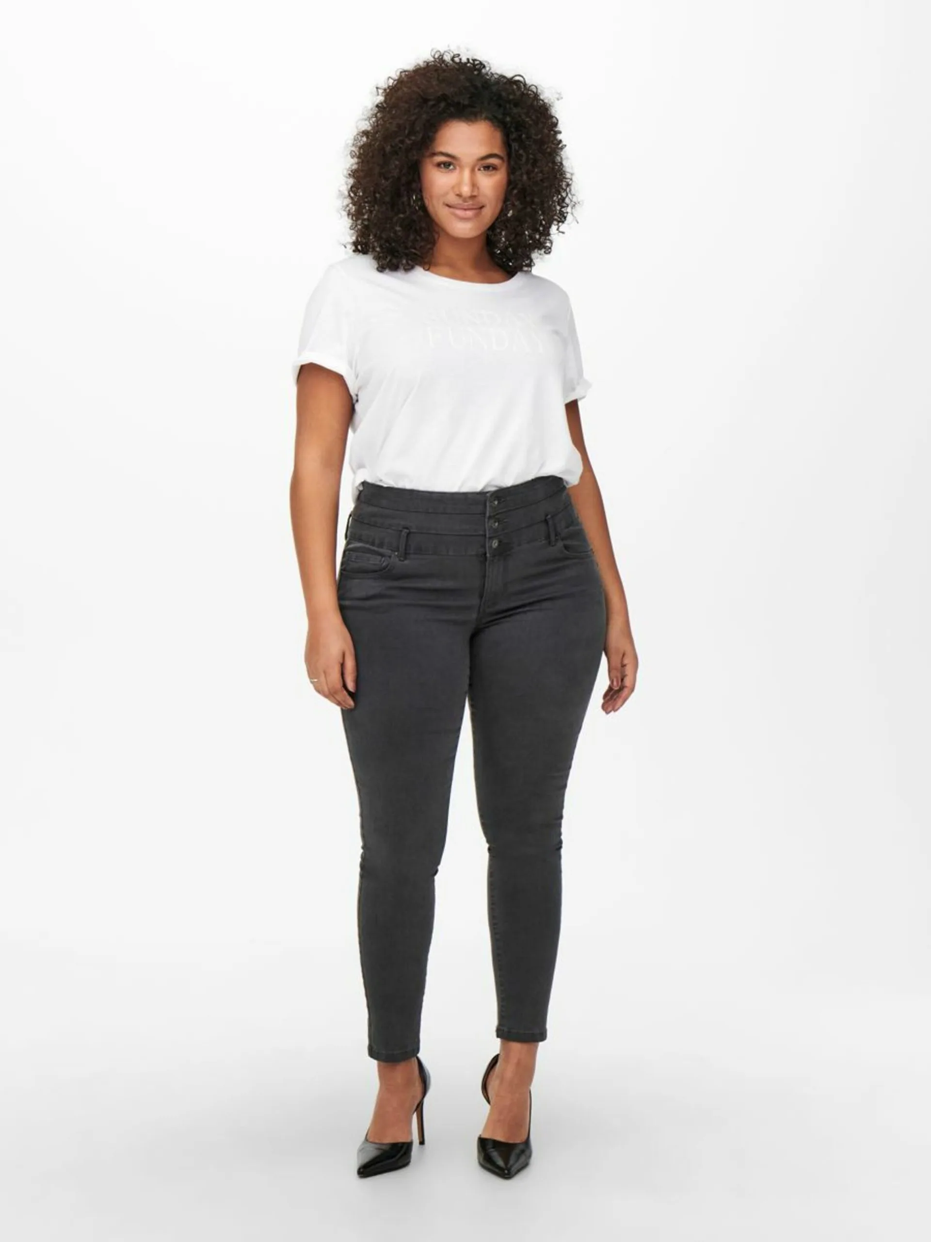 ONLY CARMAKOMA Straight Regular Jeans Augusta Dames Grijs 5 ONLY CARMAKOMA Straight Regular Jeans Augusta Dames Grijs - Afbeelding 5