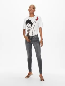 ONLY Jeans Skinny Jeans LEILA Dames Grijs -ONLY Elegant winkel 6f92ee4b1eaa08731f93a63a6ea929df