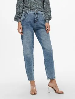 ONLY Mom Jeans Loosefit Jeans Troy Dames Blauw -ONLY Elegant winkel 702396fca5fa0815377e88f71f246135