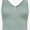 ONLY Tops Gebreide Top Lina Dames Mintgroen