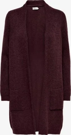 ONLY Vesten Gebreid Vest Jade Dames Bordeaux