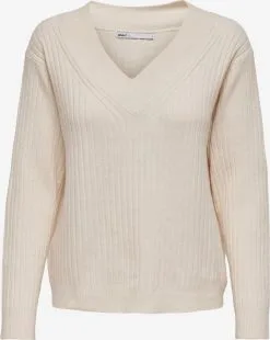 ONLY Basic Truien Trui Cari Dames Champagne