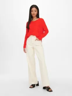 ONLY Basic Truien Trui Caviar Dames Lichtrood -ONLY Elegant winkel 71c8eccaa4845c6593f64f8713e8cbbf