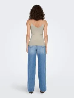 ONLY Spaghetti Tops Top Dames Donkerbeige -ONLY Elegant winkel 71cb69c4c92ae64ad3941bcf02e91d0f