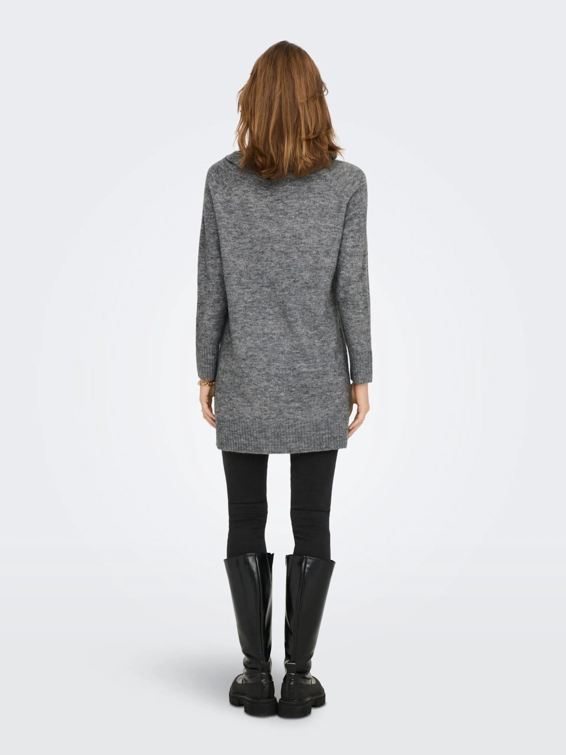 ONLY Gebreide Jurken Gebreide Jurk Stay Dames Donkergrijs 4 ONLY Gebreide Jurken Gebreide Jurk Stay Dames Donkergrijs - Afbeelding 4