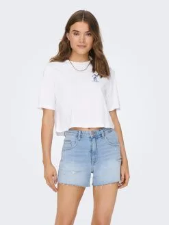 ONLY T-shirts Shirt MICKEY Dames Wit -ONLY Elegant winkel 7262a317852edabe624c43350c085b2d