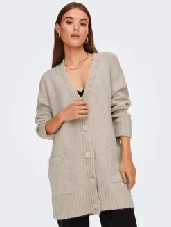 ONLY Vesten Gebreid Vest Airy Dames Stone Grey -ONLY Elegant winkel 72c75c23c44f2e4560ef33775579a278