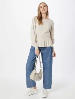 ONLY Fijngebreide Truien Trui Sanna Lisa Dames Taupe -ONLY Elegant winkel 7326dbbc3084f96944a5c61b5074e544