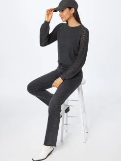 ONLY Fijngebreide Truien Trui ANA Dames Antraciet -ONLY Elegant winkel 7366d8b24f8543d39642dadcbf30c0f5