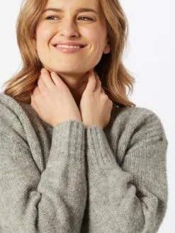 ONLY Fijngebreide Truien Trui ONLJAZZIE Dames Grijs Gemêleerd -ONLY Elegant winkel 73b13348e8c57e9795f56732757039a3