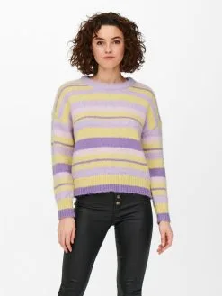 ONLY Fijngebreide Truien Trui Dames Lichtlila / Donkerlila -ONLY Elegant winkel 73fdb138b8ab8b0ef340b775d6be70a1