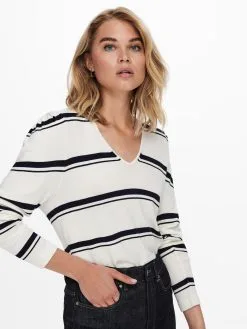 ONLY Fijngebreide Truien Trui Penelope Dames Offwhite -ONLY Elegant winkel 74779c8e4cb7976f31a185bdc5bee105