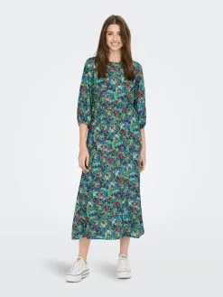 ONLY Midi Jurken Jurk Abigail Dames Grasgroen -ONLY Elegant winkel 74f3cf2526e439340256570778488ab9