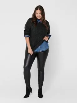 ONLY CARMAKOMA Basic Truien Trui Dames Grijs -ONLY Elegant winkel 755566d4c3f3b9253abb752432489abc