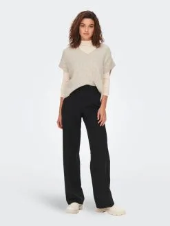 ONLY Fijngebreide Truien Trui Melody Dames Beige -ONLY Elegant winkel 75883708a2cf66111ec60ac3e3793791