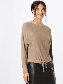 ONLY Fijngebreide Truien Trui Amalia Dames Lichtbruin -ONLY Elegant winkel 761a1f2eb0e3892678889914cfe44c49