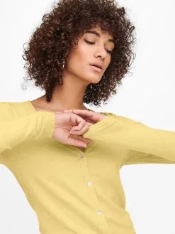 ONLY Vesten Gebreid Vest Lely Dames Lichtgeel -ONLY Elegant winkel 764ac205ab31ee9033dd30c9e994c88b