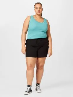 ONLY CARMAKOMA Shorts Regular Broek LOLLI Dames Zwart -ONLY Elegant winkel 7695b4842574b1b989911a476cdd72a4