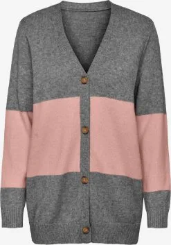 ONLY Vesten Gebreid Vest Lesly Dames Grijs Gemêleerd