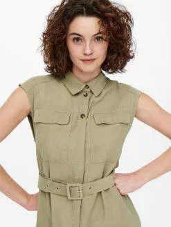 ONLY Blousejurken Blousejurk ARIS Dames Sand -ONLY Elegant winkel 769f3f90b77e3ce4c32a6d738095e211