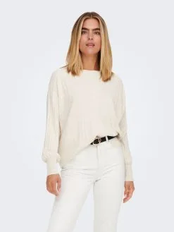 ONLY Basic Truien Trui Tessa Dames Stone Grey -ONLY Elegant winkel 76a799521bb33d6d49e5c3b11f3f4584