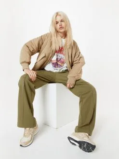 ONLY Pantalons Wide Leg Broek SUKI Dames Olijfgroen -ONLY Elegant winkel 76d487b4d2aa41453eb9663eb4cda535